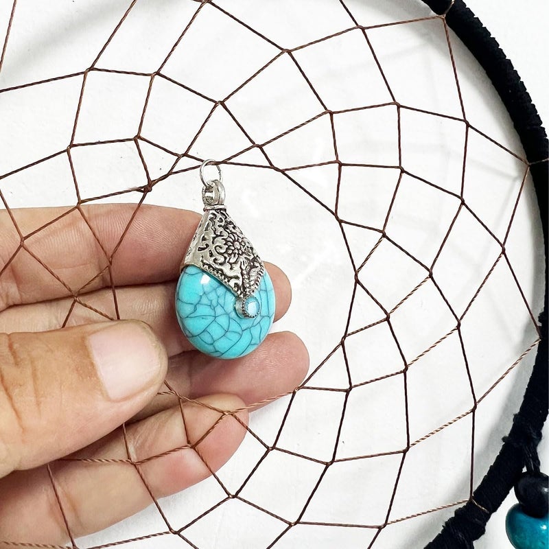 Awlee Dream Catchers for Adults Room Decor Blue Black Dreamcatcher Bedroom Wall Art Ornament Hanging Handmade Craft Gifts for Kids Boy - Image 3